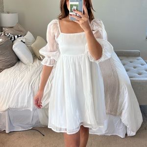White mini dress